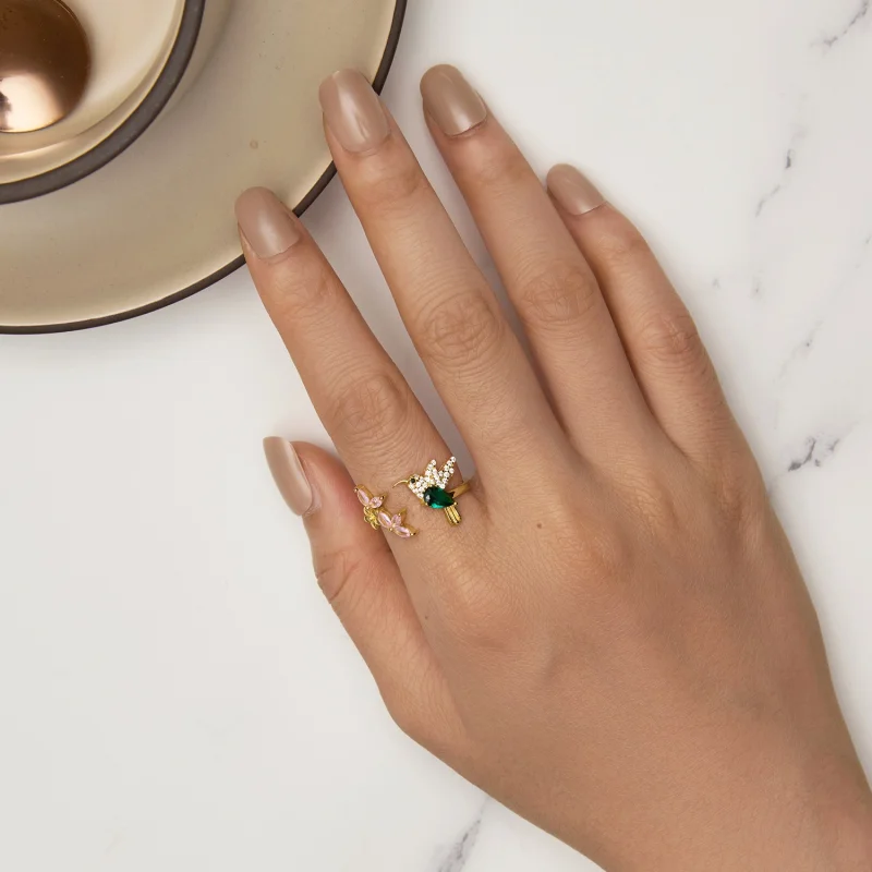 (afbeelding voor) Pandora Stijl Kolibrie's Geschenk - Zilveren Ring S925 - BSR016-B - Bekijken 5