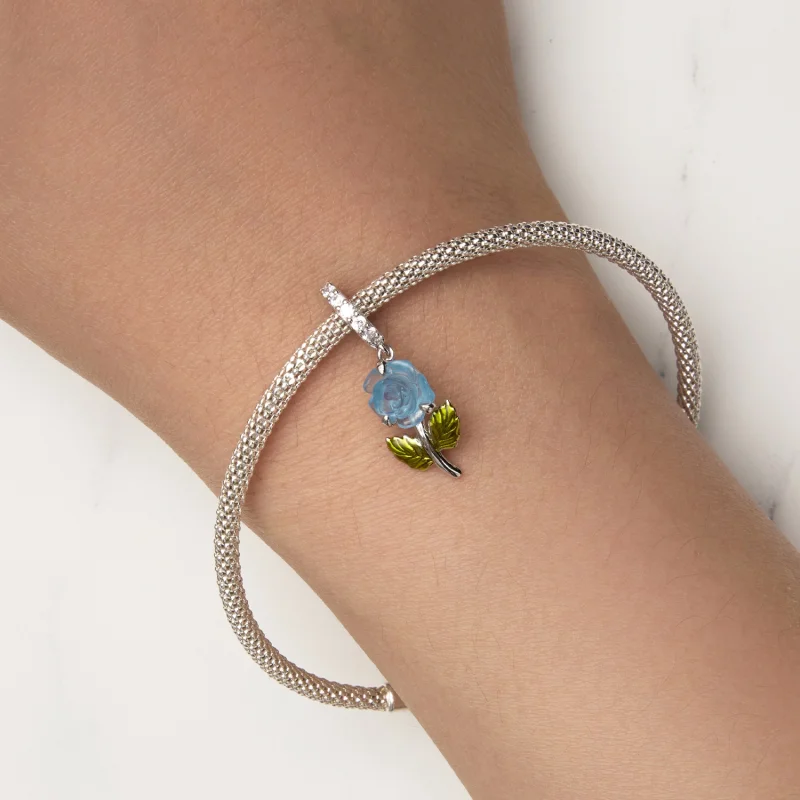 (afbeelding voor) Pandora Stijl Kristallen Roos Hanger - BSC824-BU - Bekijken 9