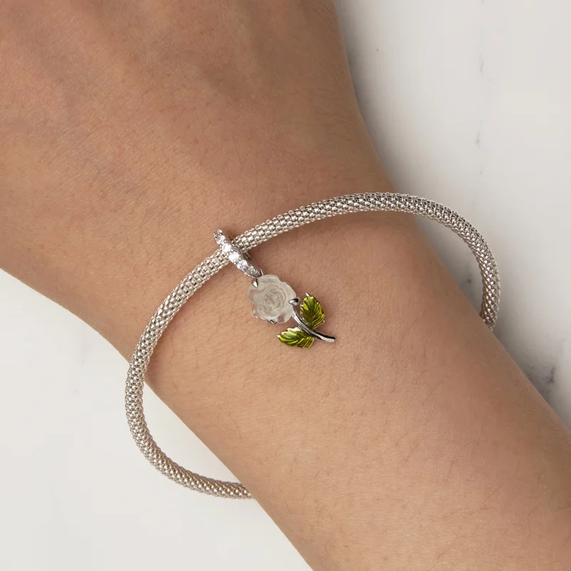 (afbeelding voor) Pandora Stijl Kristallen Roos Hanger - BSC824-BU - Bekijken 10