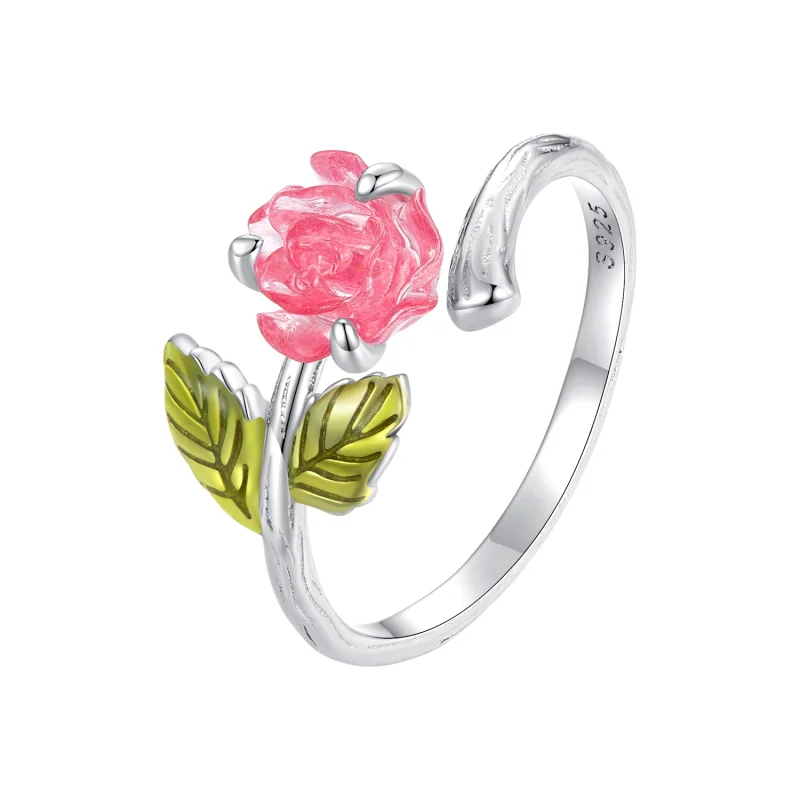 (afbeelding voor) Pandora-stijl Kristallen Roze Open Ring - BSR472-PKE - Bekijken 5