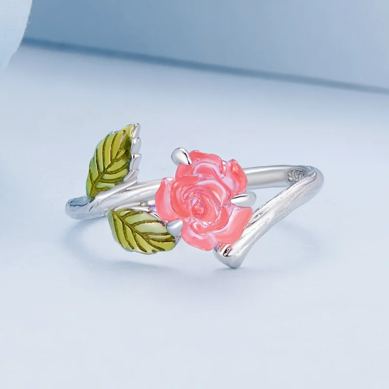 (afbeelding voor) Pandora-stijl Kristallen Roze Open Ring - BSR472-PKE - Bekijken 6