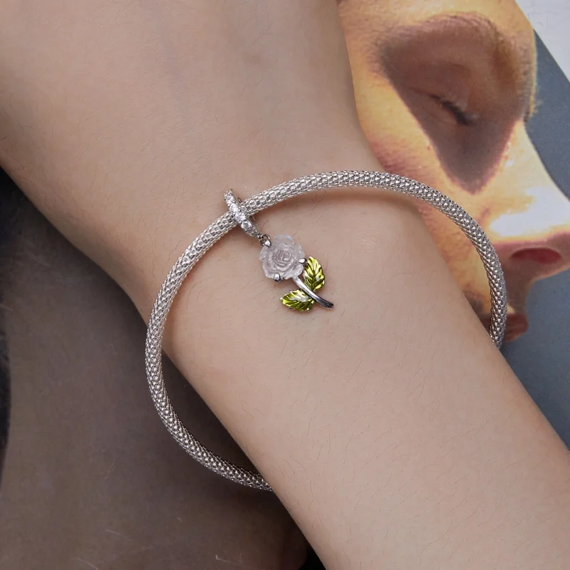 (afbeelding voor) Pandora Stijl Kristallen Rozen Hanger - BSC824 - Bekijken 5