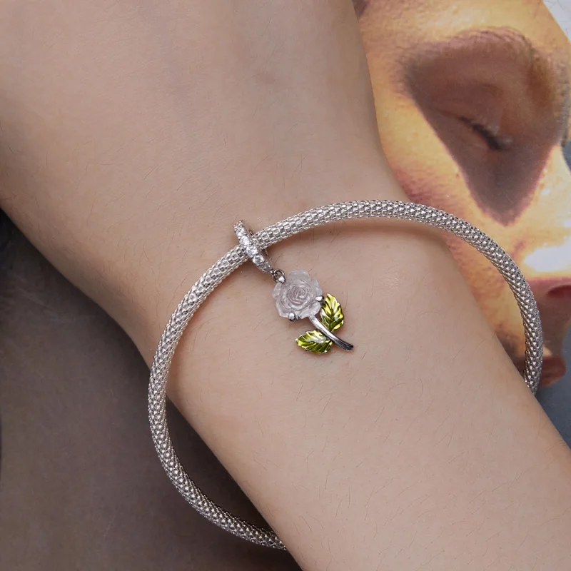 (afbeelding voor) Pandora Stijl Kristallen Rozen Hanger - BSC824 - Bekijken 6