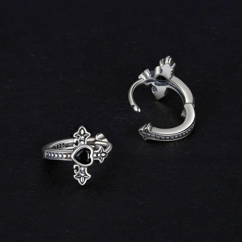 (afbeelding voor) Pandora stijl Kruis Hoepel Oorbellen - SCE1642 - Bekijken 4