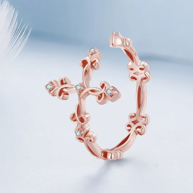 (afbeelding voor) Pandora Stijl Kruis-Zilveren Ring - BSR041-C - Bekijken 2