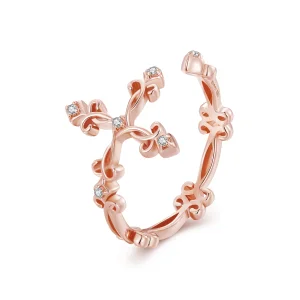 (afbeelding voor) Pandora Stijl Kruis-Zilveren Ring - BSR041-C