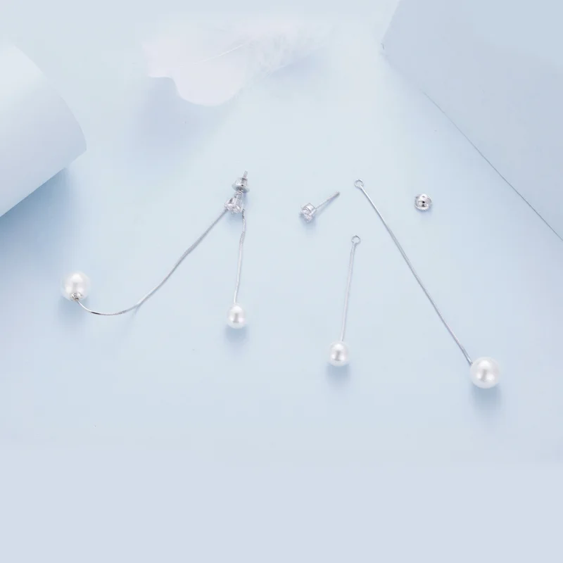 (afbeelding voor) Pandora-stijl kwast kralen hangende oorbellen - BSE890 - Bekijken 4