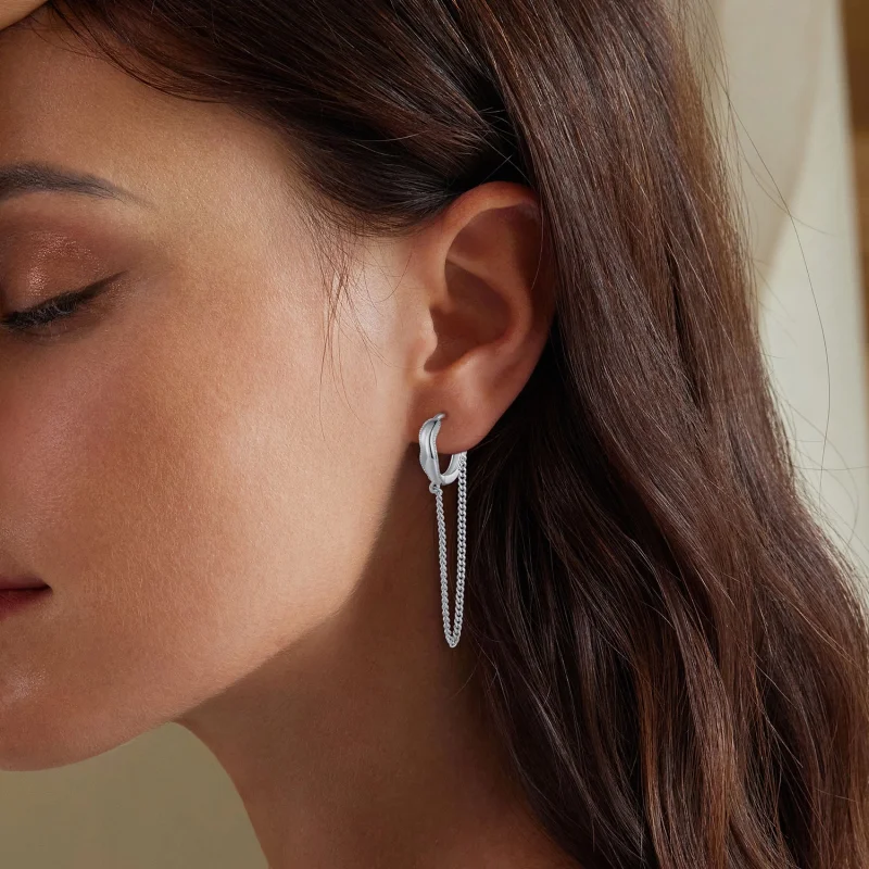 (afbeelding voor) Pandora-stijl Kwast Oorringen - BSE897 - Bekijken 6