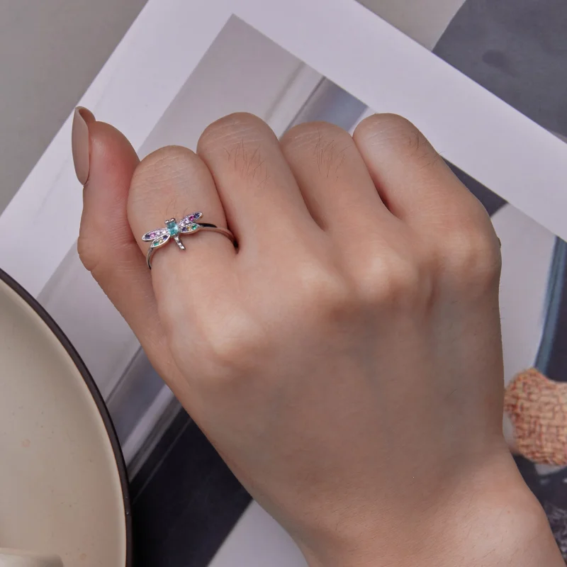 (afbeelding voor) Pandora-stijl Libelle Ring - BSR384 - Bekijken 7