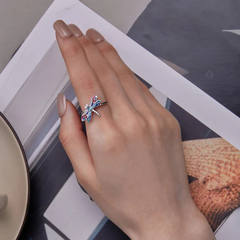 (afbeelding voor) Pandora-stijl Libelle-ring - BSR385 - Bekijken 6