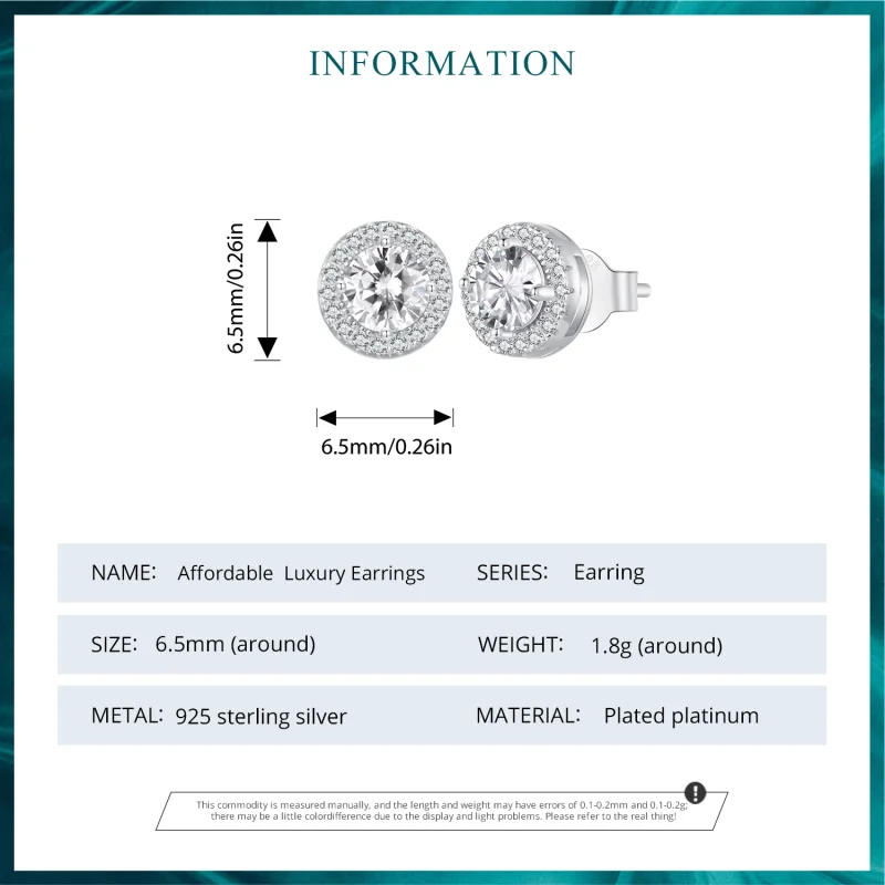 (afbeelding voor) Pandora Stijl Licht Luxe Stud Oorbellen - BSE893 - Bekijken 7