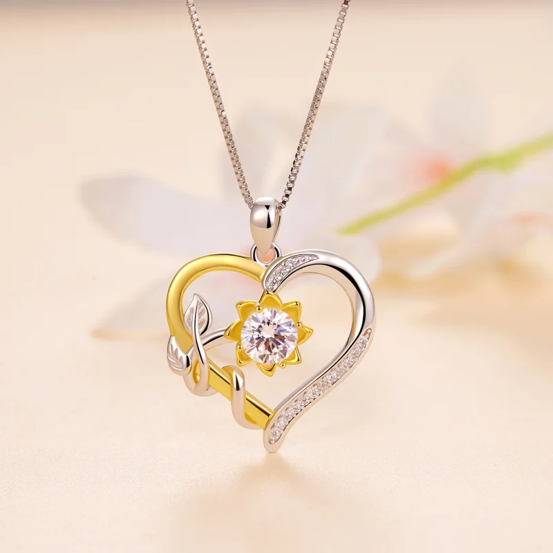 (afbeelding voor) Pandora-stijl Liefde Moissanite Ketting (Eén Certificaat) - MSN012 - Bekijken 2