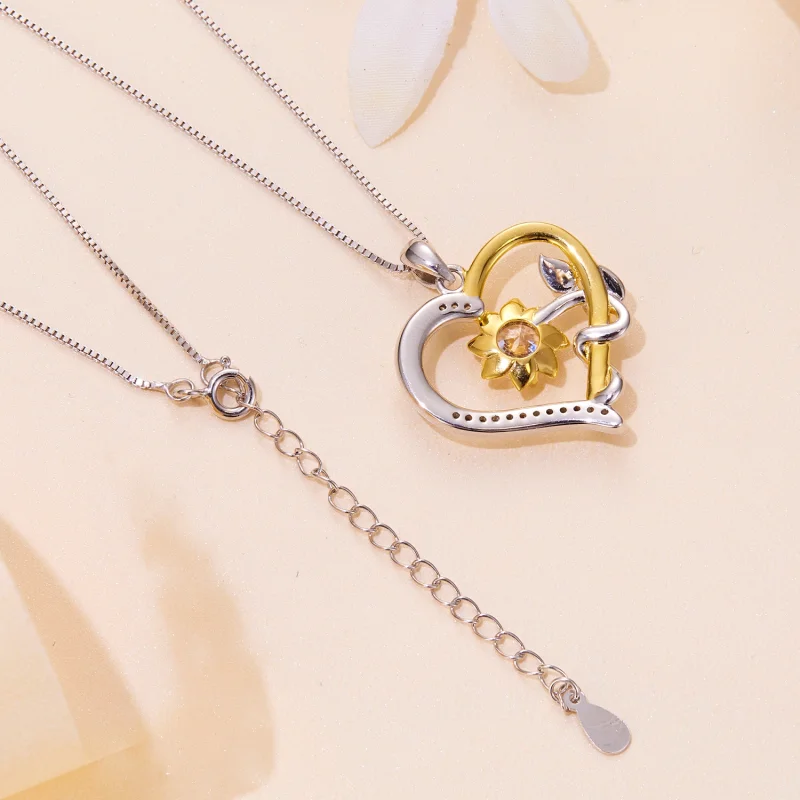 (afbeelding voor) Pandora-stijl Liefde Moissanite Ketting (Eén Certificaat) - MSN012 - Bekijken 5