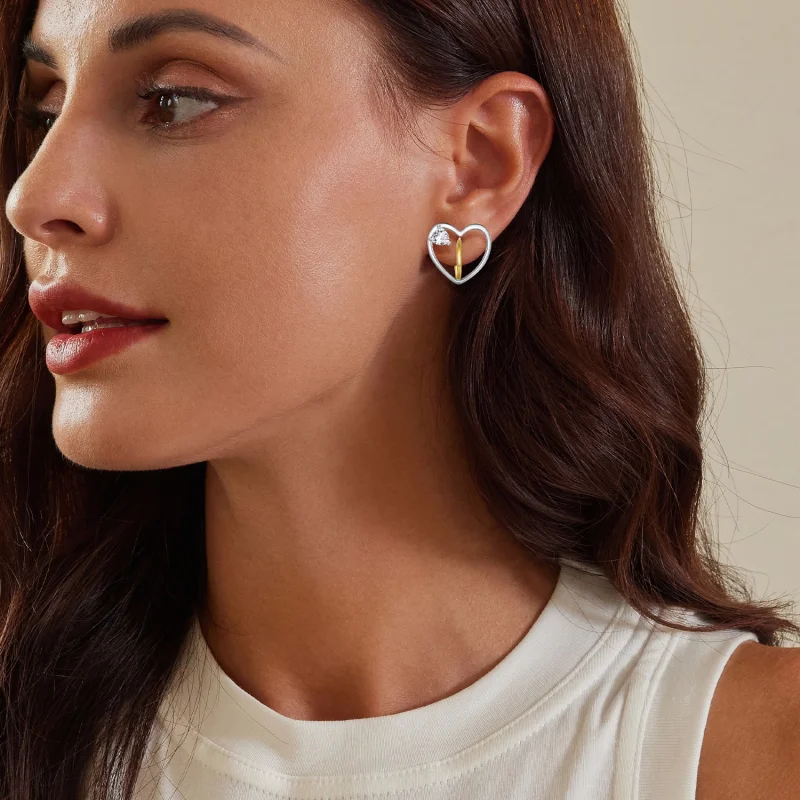 (afbeelding voor) Pandora-stijl liefdesstuds oorbellen - BSE888 - Bekijken 5