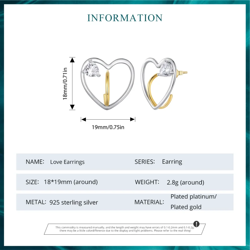 (afbeelding voor) Pandora-stijl liefdesstuds oorbellen - BSE888 - Bekijken 7