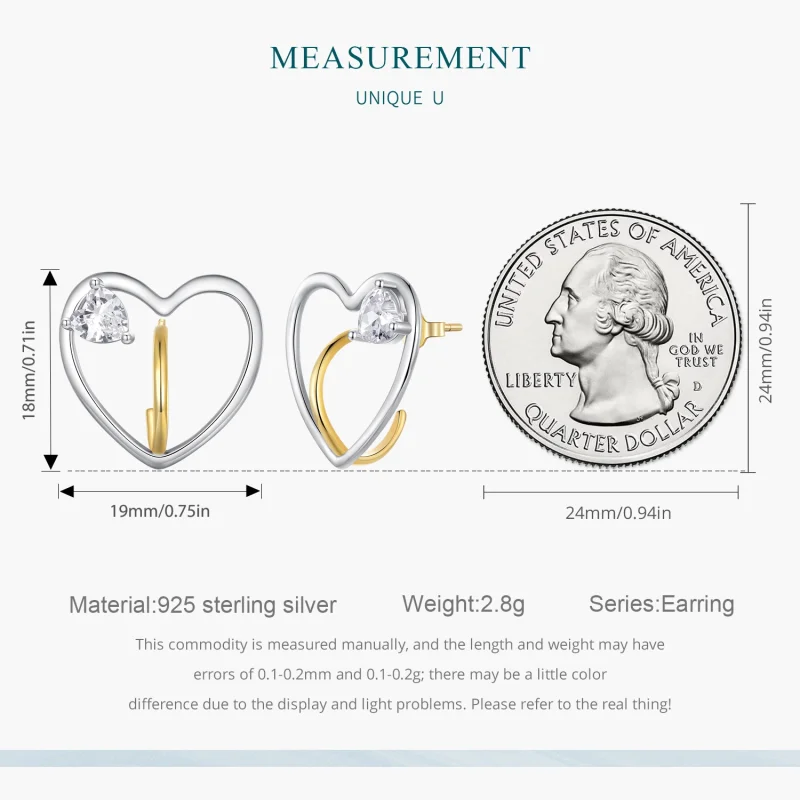 (afbeelding voor) Pandora-stijl liefdesstuds oorbellen - BSE888 - Bekijken 8