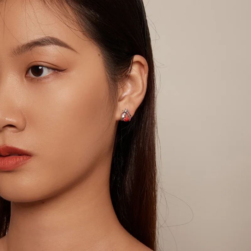 (afbeelding voor) Pandora-stijl Lieveheersbeestje Studs Oorbellen - SCE1634 - Bekijken 6