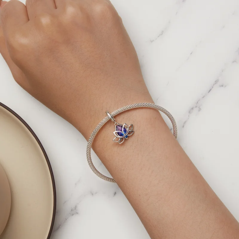 (afbeelding voor) Pandora-stijl Lotus Hanger - SCC2562 - Bekijken 6