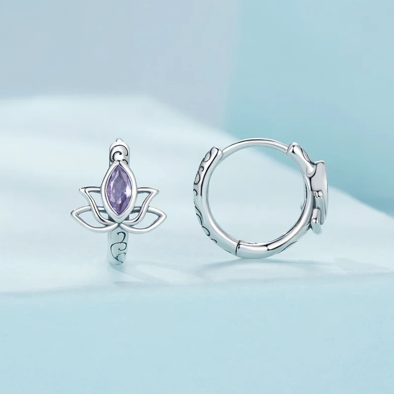 (afbeelding voor) Pandora-stijl Lotus Oorringen - SCE1648 - Bekijken 2