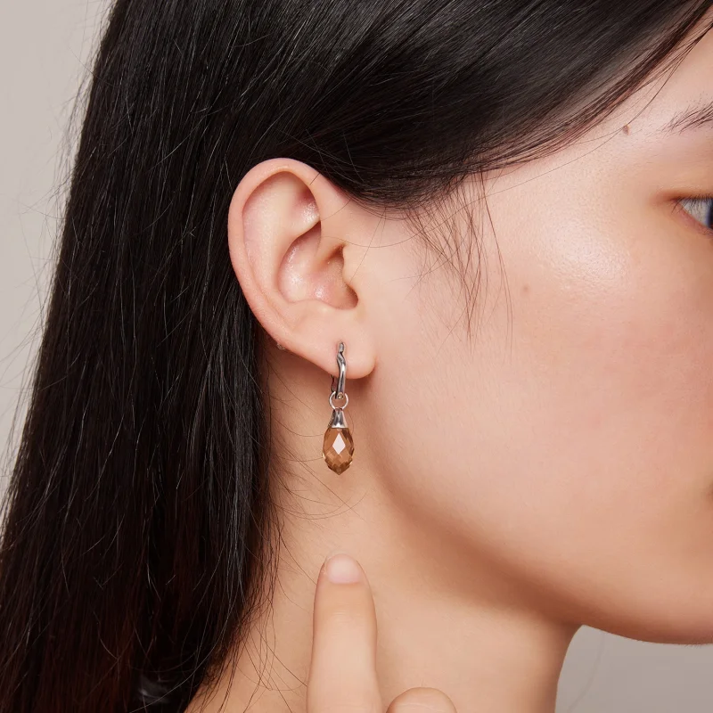 (afbeelding voor) Pandora Stijl Luxe Waterdruppel Hoepeloorbellen - BSE814 - Bekijken 6