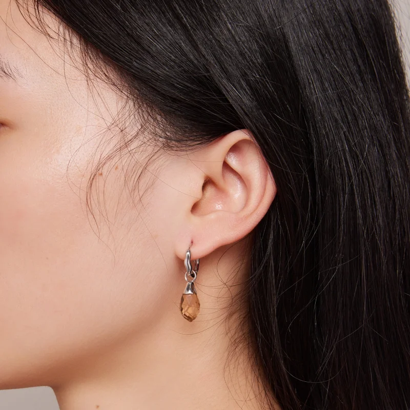 (afbeelding voor) Pandora Stijl Luxe Waterdruppel Hoepeloorbellen - BSE814 - Bekijken 7