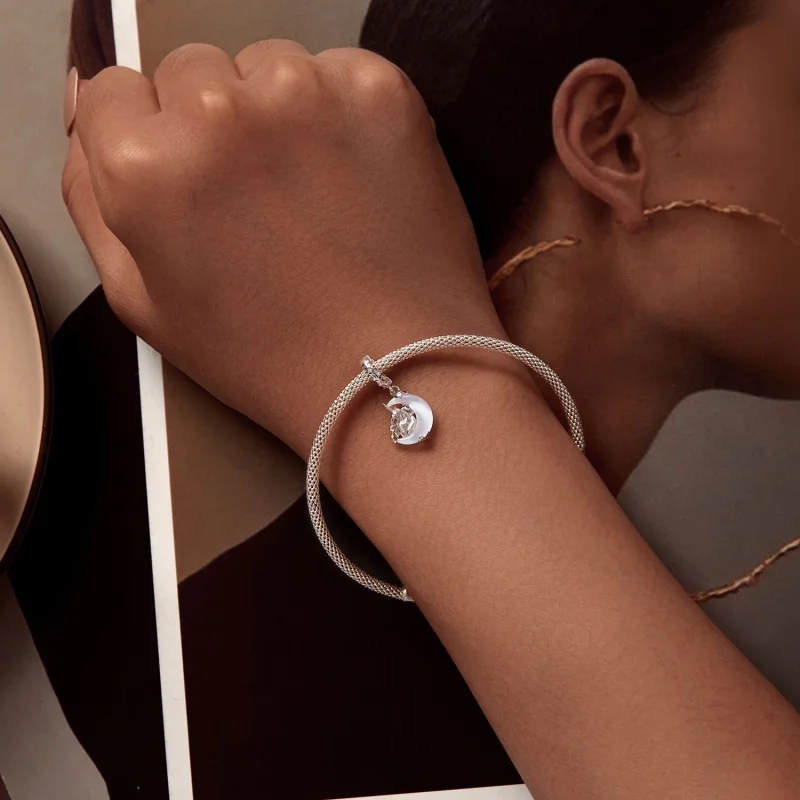 (afbeelding voor) Pandora Stijl Maan Eenhoorn Hanger - BSC926 - Bekijken 5