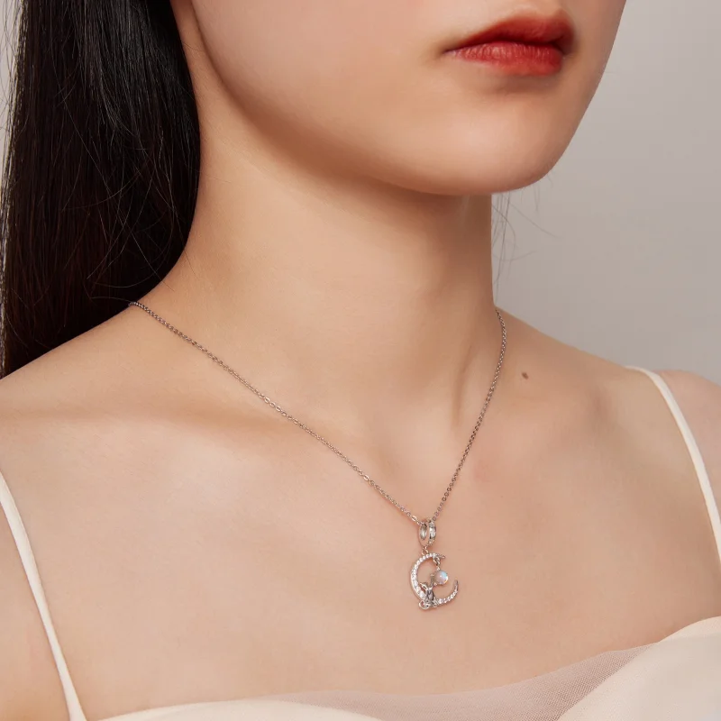 (afbeelding voor) Pandora-stijl Maan Kat Hangertje - BSC810 - Bekijken 7