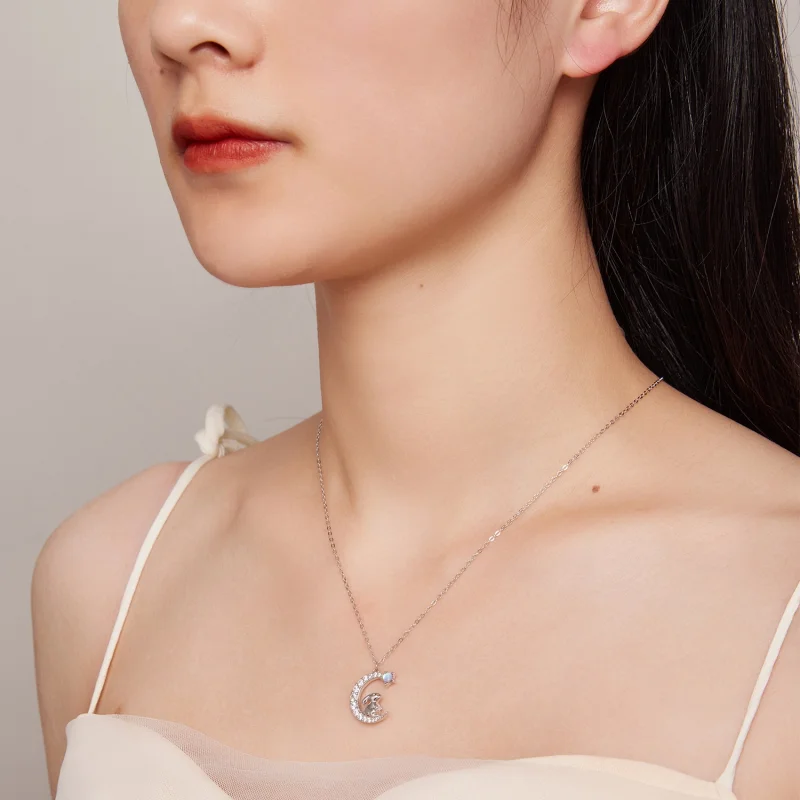 (afbeelding voor) Pandora Stijl Maan Konijn Ketting - BSN302 - Bekijken 7