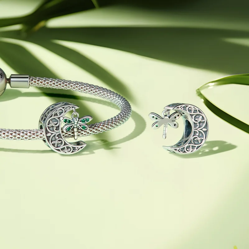 (afbeelding voor) Pandora Stijl Maan Libelle Bedel - SCC2605 - Bekijken 4