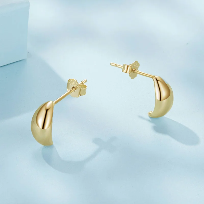 (afbeelding voor) Pandora-stijl Maan Studs Oorbellen - SCE1632-B - Bekijken 3