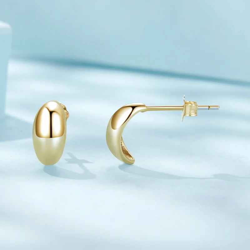 (afbeelding voor) Pandora-stijl Maan Studs Oorbellen - SCE1632-B - Bekijken 4