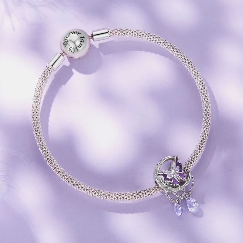 (afbeelding voor) Pandora Stijl Maan Vlinder Bedel - SCC2545 - Bekijken 3