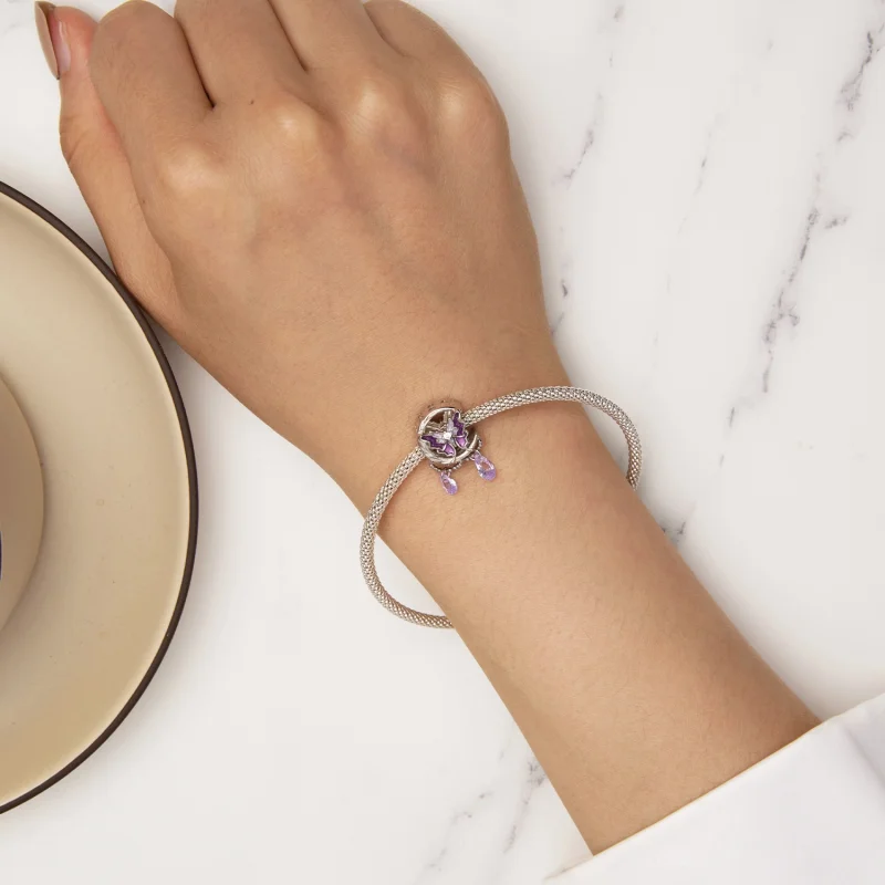 (afbeelding voor) Pandora Stijl Maan Vlinder Bedel - SCC2545 - Bekijken 6