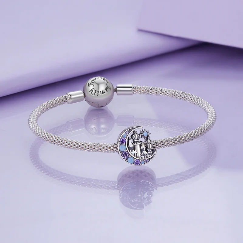 (afbeelding voor) Pandora-stijl Maanlicht Kasteelbedel - BSC892 - Bekijken 5