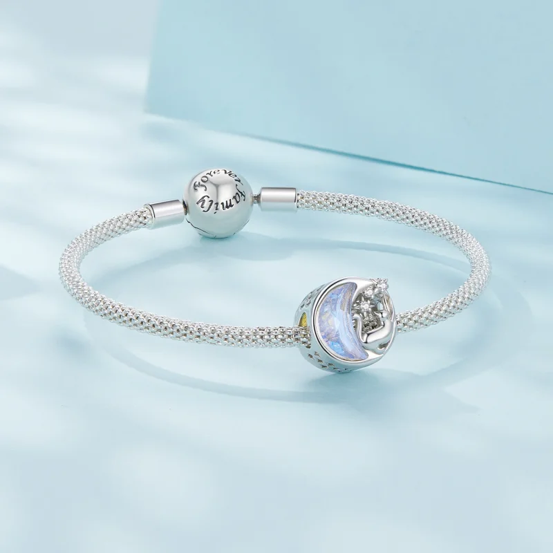 (afbeelding voor) Pandora Stijl Maanlicht Kat Bedel - SCC2538 - Bekijken 5