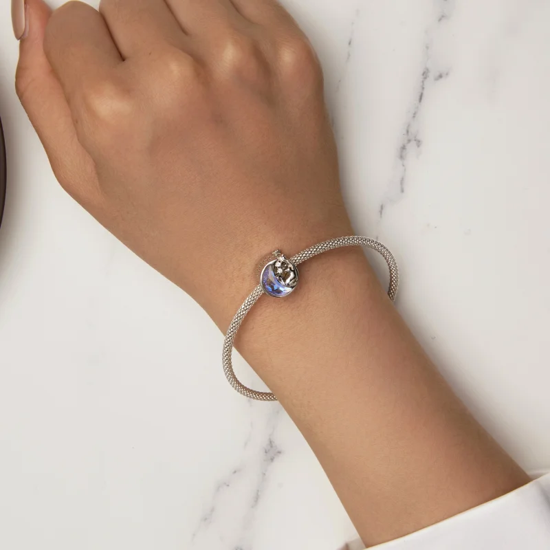 (afbeelding voor) Pandora Stijl Maanlicht Kat Bedel - SCC2538 - Bekijken 7