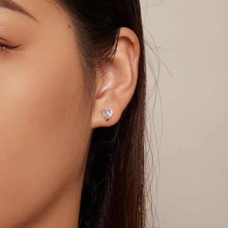 (afbeelding voor) Pandora-stijl maansteen knopjes oorbellen - SCE1629 - Bekijken 6