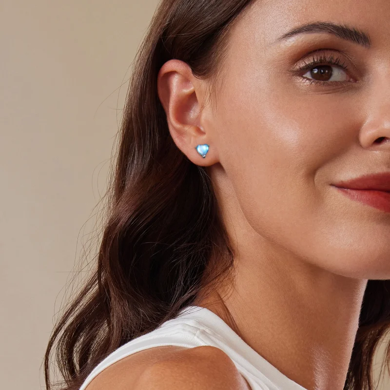 (afbeelding voor) Pandora-stijl maansteen knopjes oorbellen - SCE1629 - Bekijken 9