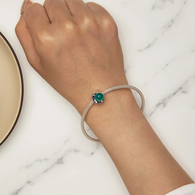 (afbeelding voor) Pandora-stijl Maanstemmingsteenbedel - SCC2558 - Bekijken 7