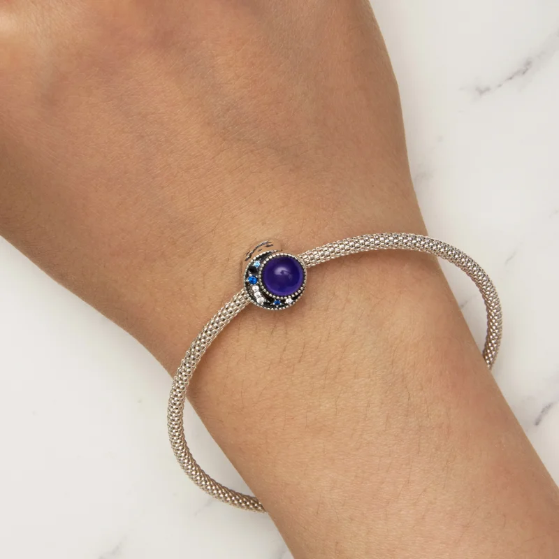 (afbeelding voor) Pandora-stijl Maanstemmingsteenbedel - SCC2558 - Bekijken 9