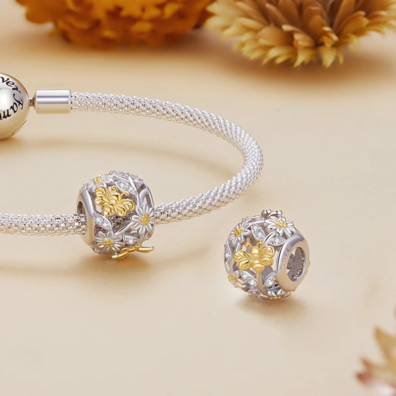 (afbeelding voor) Pandora Stijl Madeliefje Bij Bedel - BSC818 - Bekijken 4