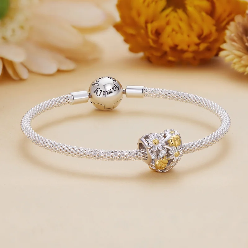 (afbeelding voor) Pandora-stijl Madeliefje Lieveheersbeestje Bedel - BSC817 - Bekijken 5