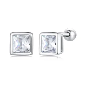(afbeelding voor) Pandora Stijl Mini Prinses Zirkonia Studs Oorbellen - BSE885-S