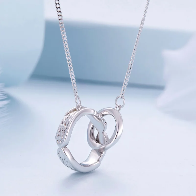 (afbeelding voor) Pandora Stijl Mobius Dubbele Ring Ketting - BSN362 - Bekijken 2