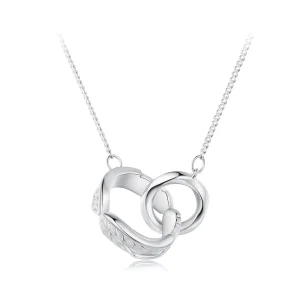 (afbeelding voor) Pandora Stijl Mobius Dubbele Ring Ketting - BSN362