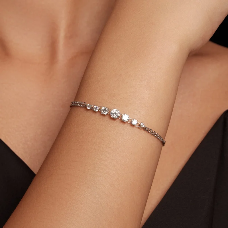 (afbeelding voor) Pandora Stijl Moissanite Armband (Één Certificaat) - MSB008 - Bekijken 4