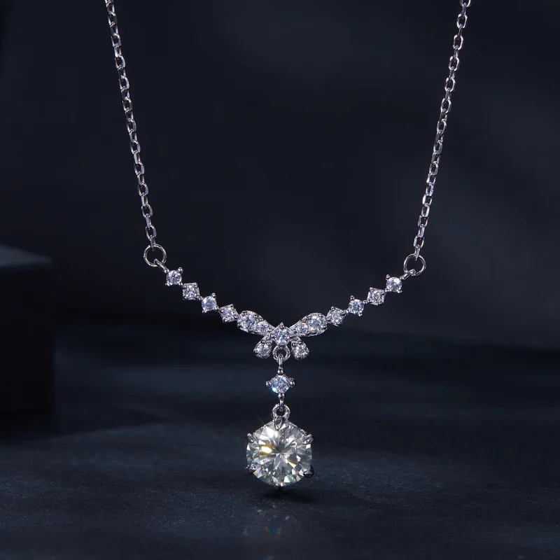 (afbeelding voor) Pandora Stijl Moissanite Ketting (Eén Certificaat) - MSN020 - Bekijken 3