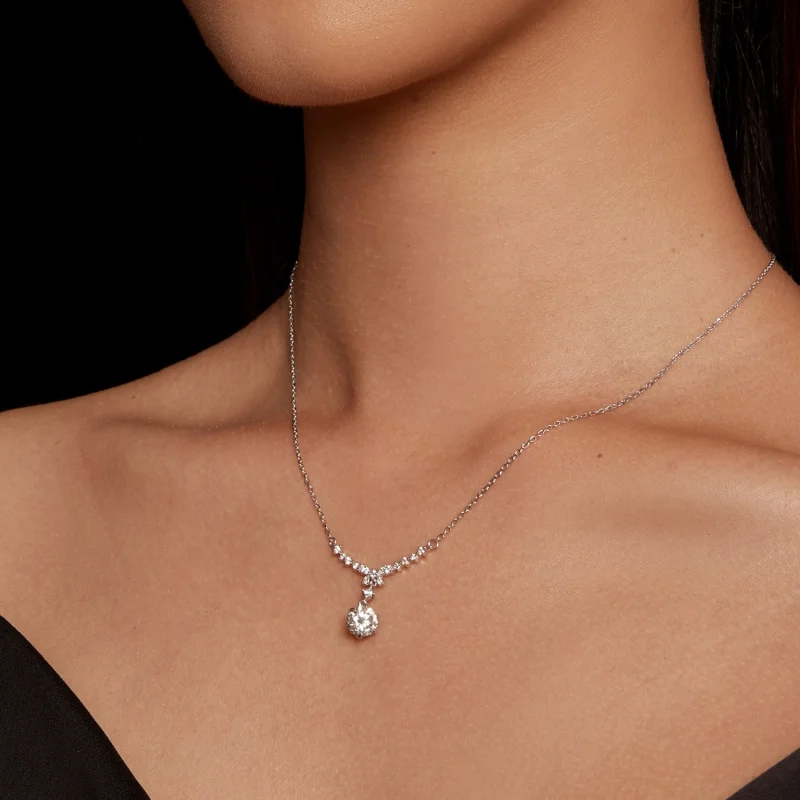 (afbeelding voor) Pandora Stijl Moissanite Ketting (Eén Certificaat) - MSN020 - Bekijken 5