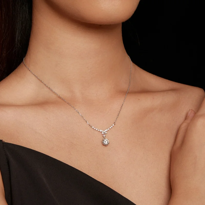 (afbeelding voor) Pandora Stijl Moissanite Ketting (Eén Certificaat) - MSN020 - Bekijken 7