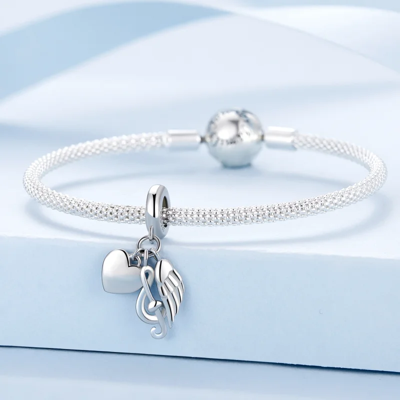 (afbeelding voor) Pandora Stijl Notitie Hangertje - BSC814 - Bekijken 3